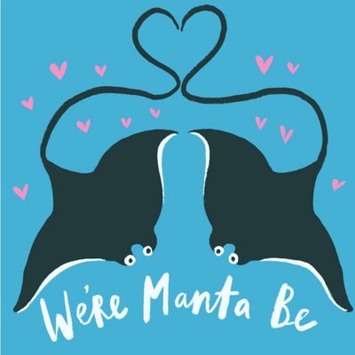 Katy Welsh Pun Manta Ray Valentines Day Card