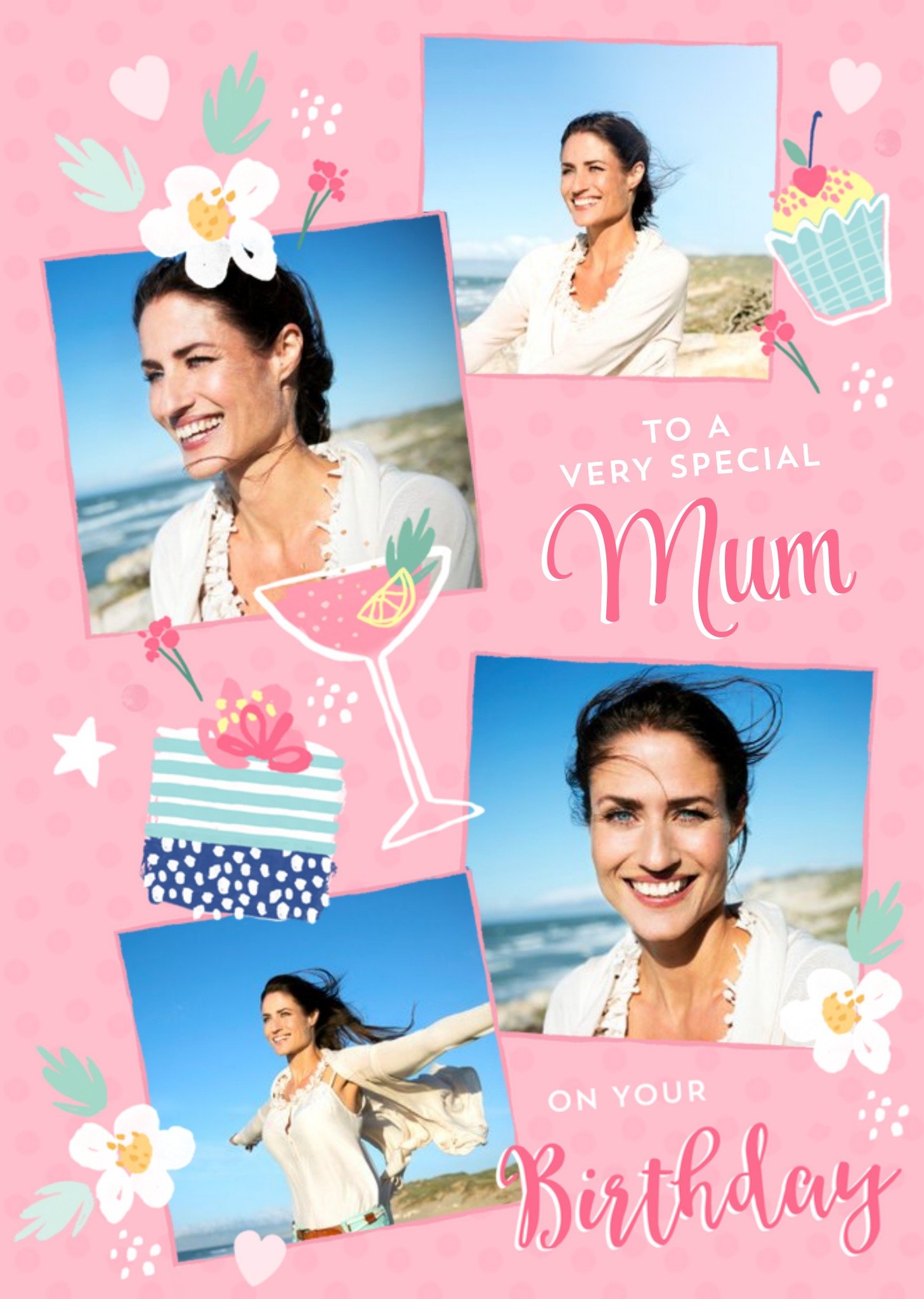 To A Very Special Mum On Your Birthday Multiple Photo Upload Card Ecard