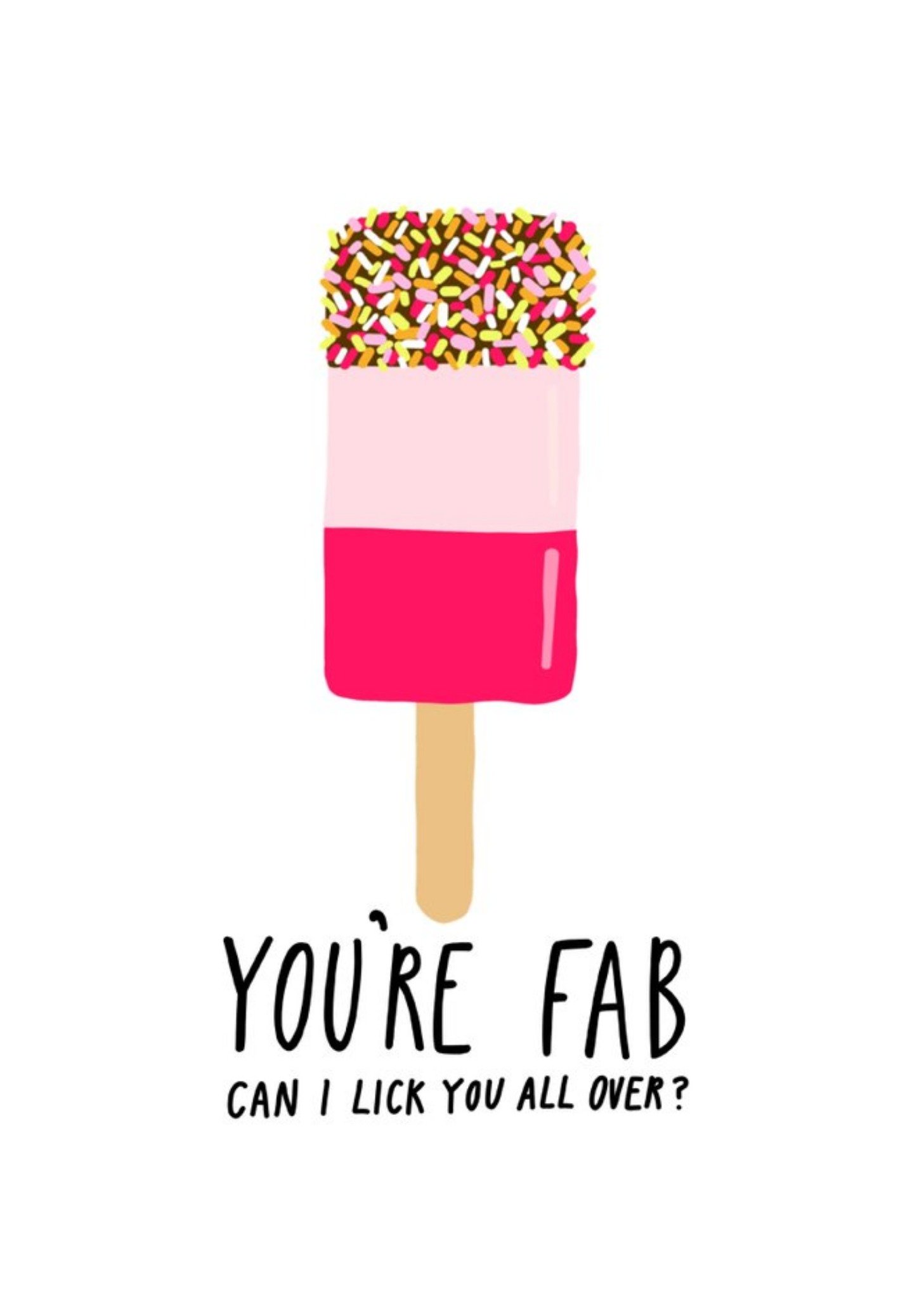 Moonpig You Are Fab Can I Lick You All Over Card, Large