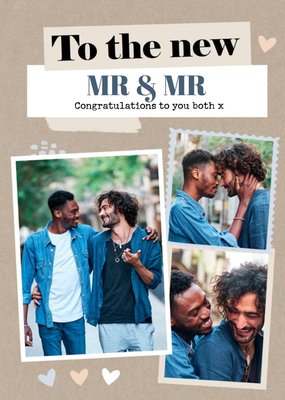 Congratulations To You Both Mr & Mr Photo Upload Wedding Card
