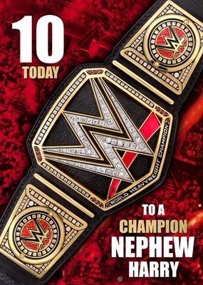 WWE Birthday Card - To a champion nephew