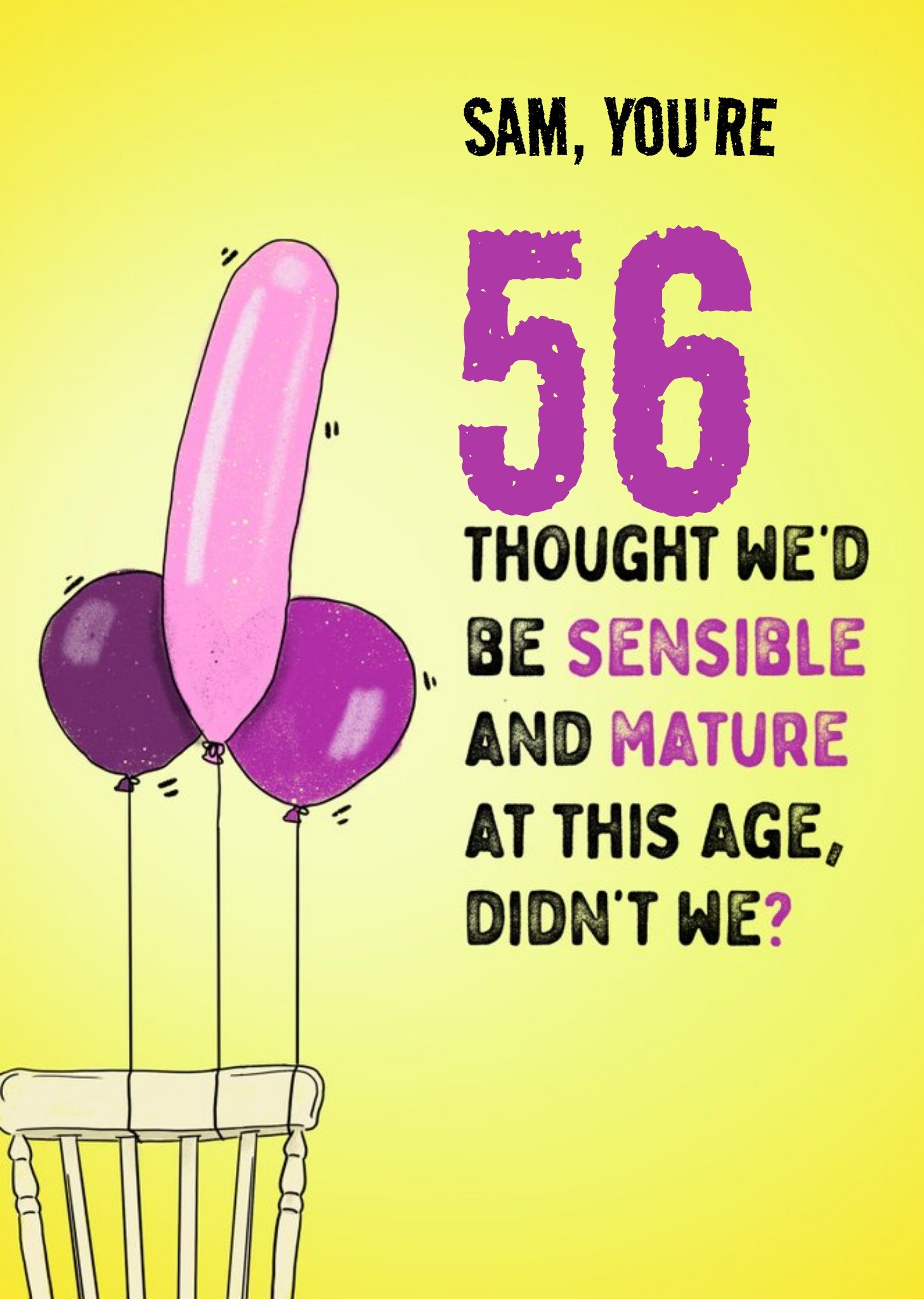 Sensible And Mature Funny Personalise Birthday Card Ecard