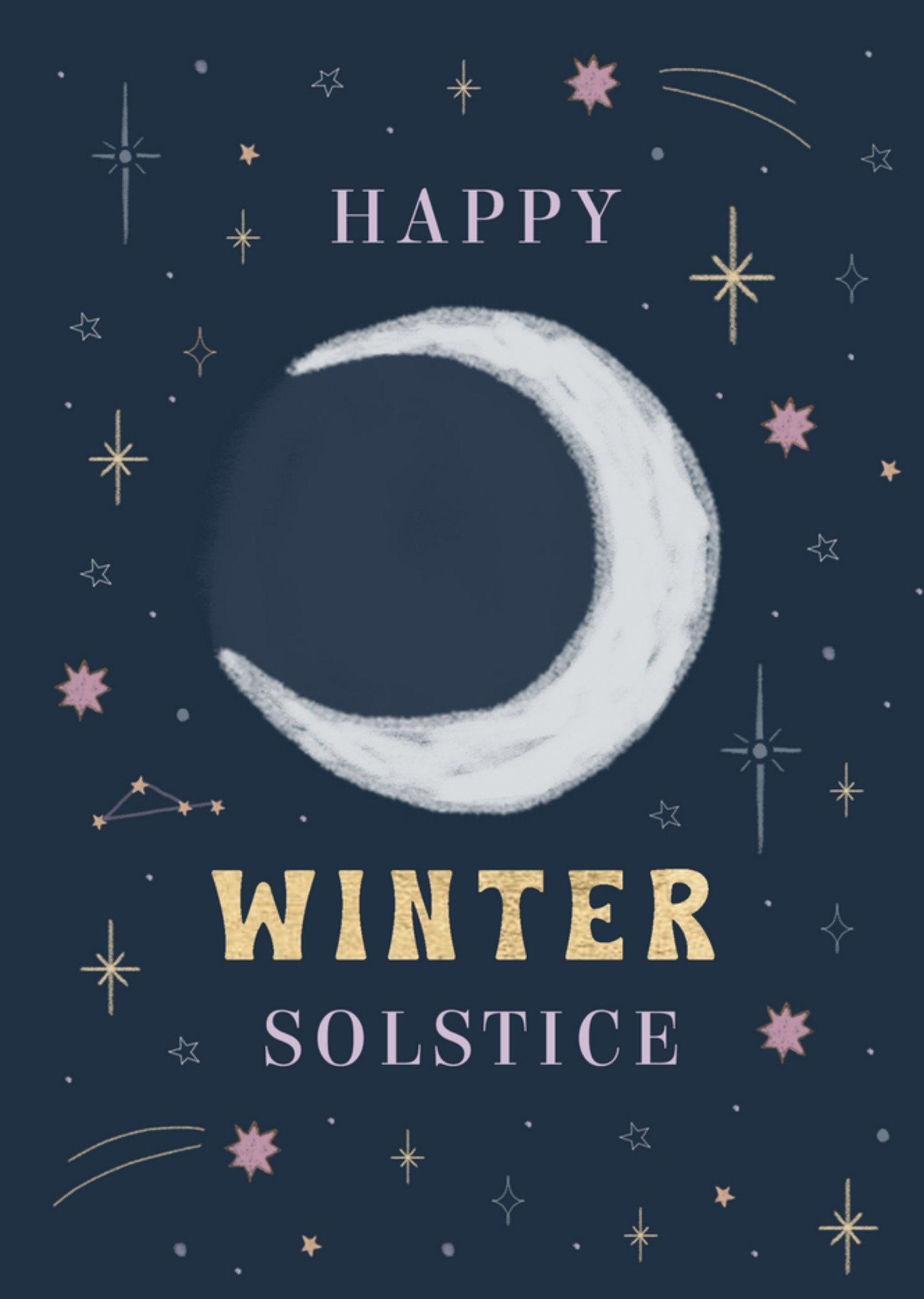Moonpig Happy Winter Solstice Card, Large