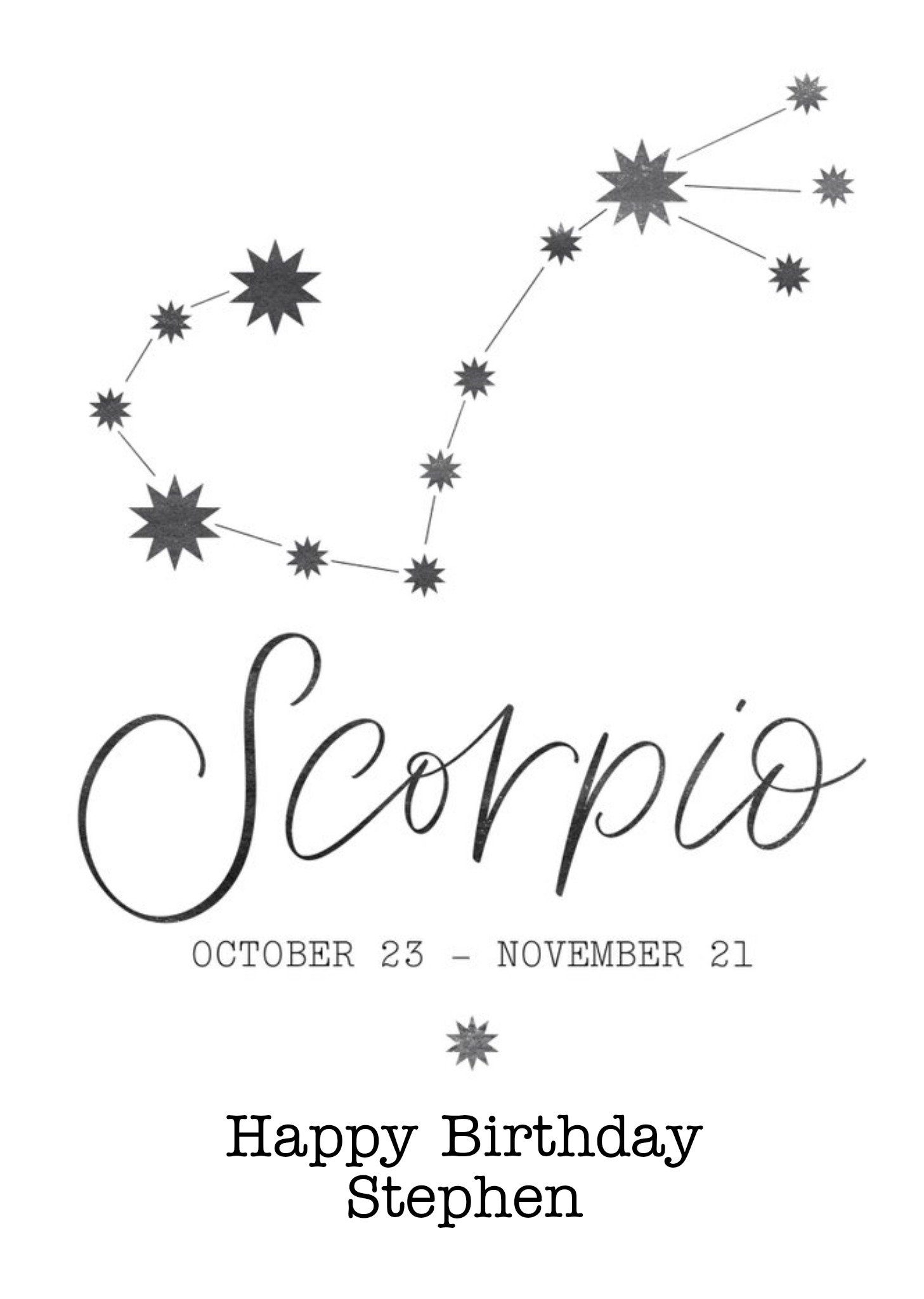 Scorpio Zodiac Sign Birthday Card Ecard