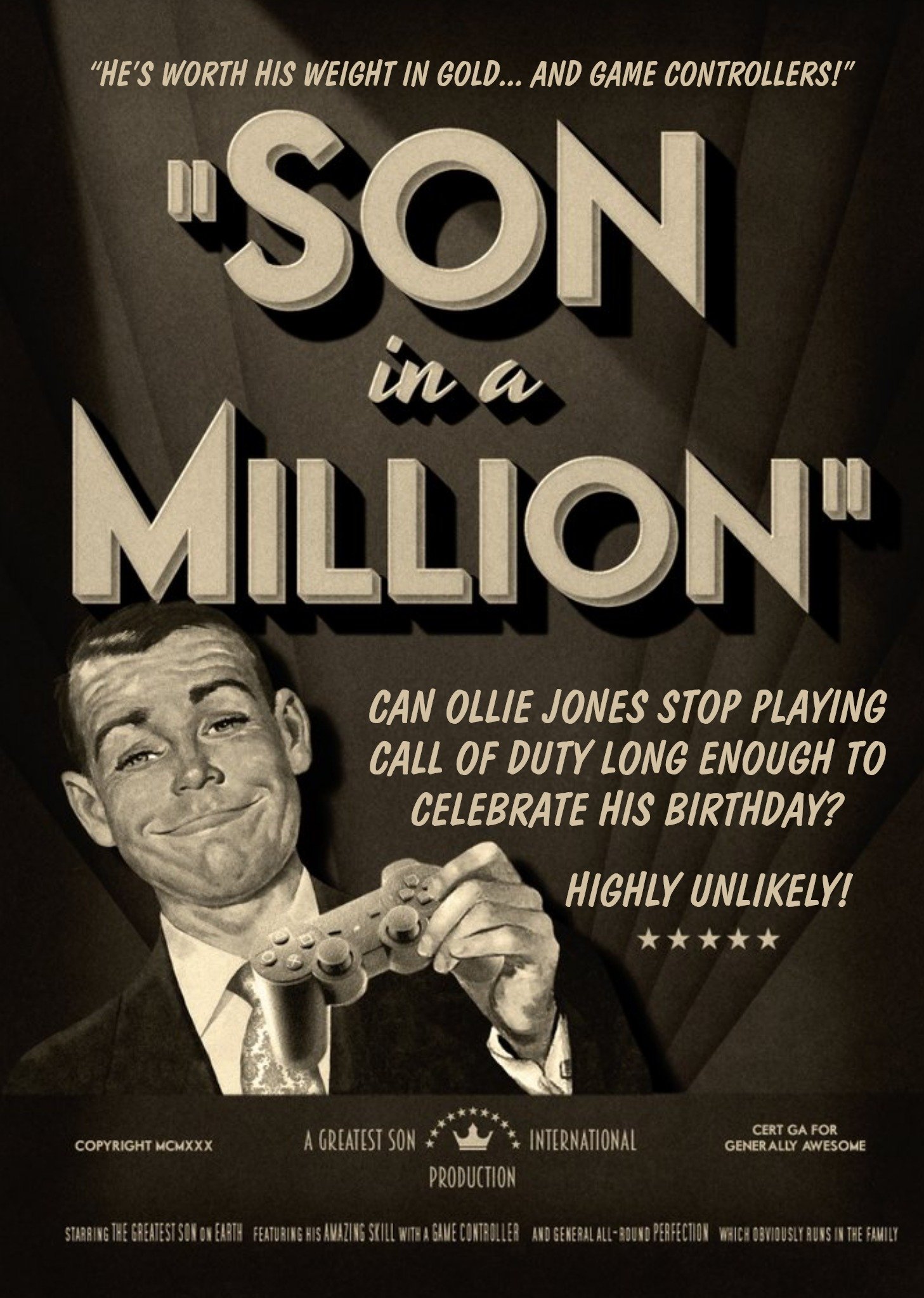 Film Noir Son In A Million Card Ecard