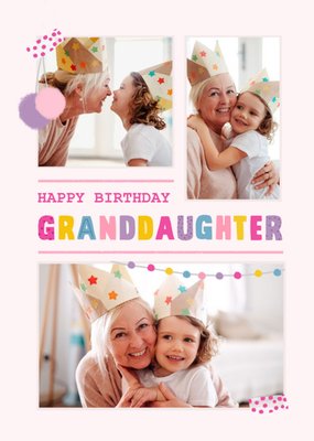 So Wonderful Typographic Happy Birthday Granddaughter Card