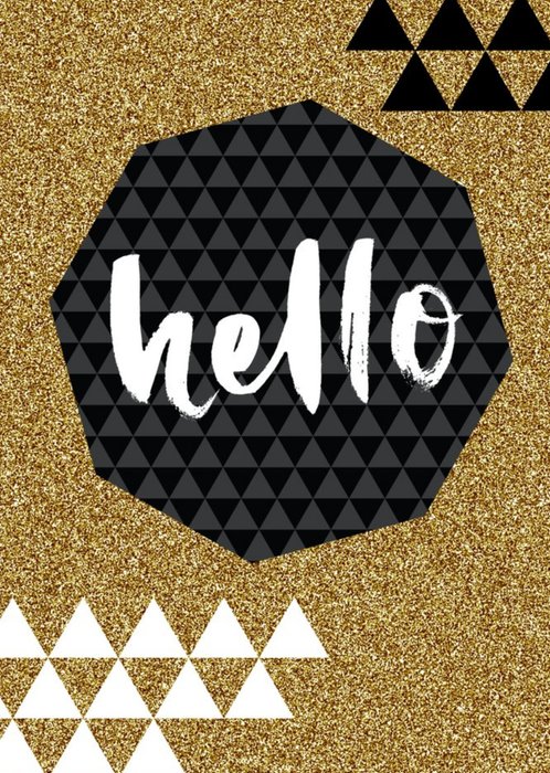 Sparkle Time Hello Greetings Card