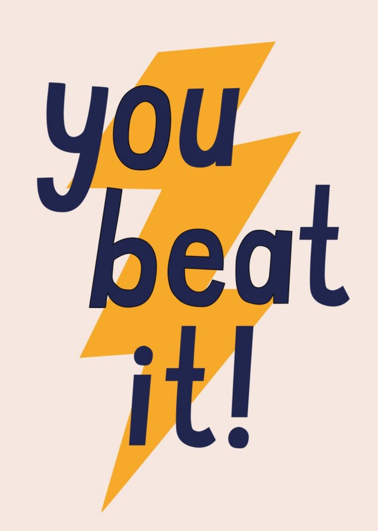Moonpig You Beat It Thinking Of You Card, Large