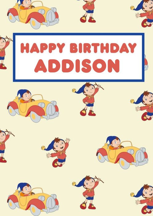 Cute Noddy Illustration Happy Birthday Card