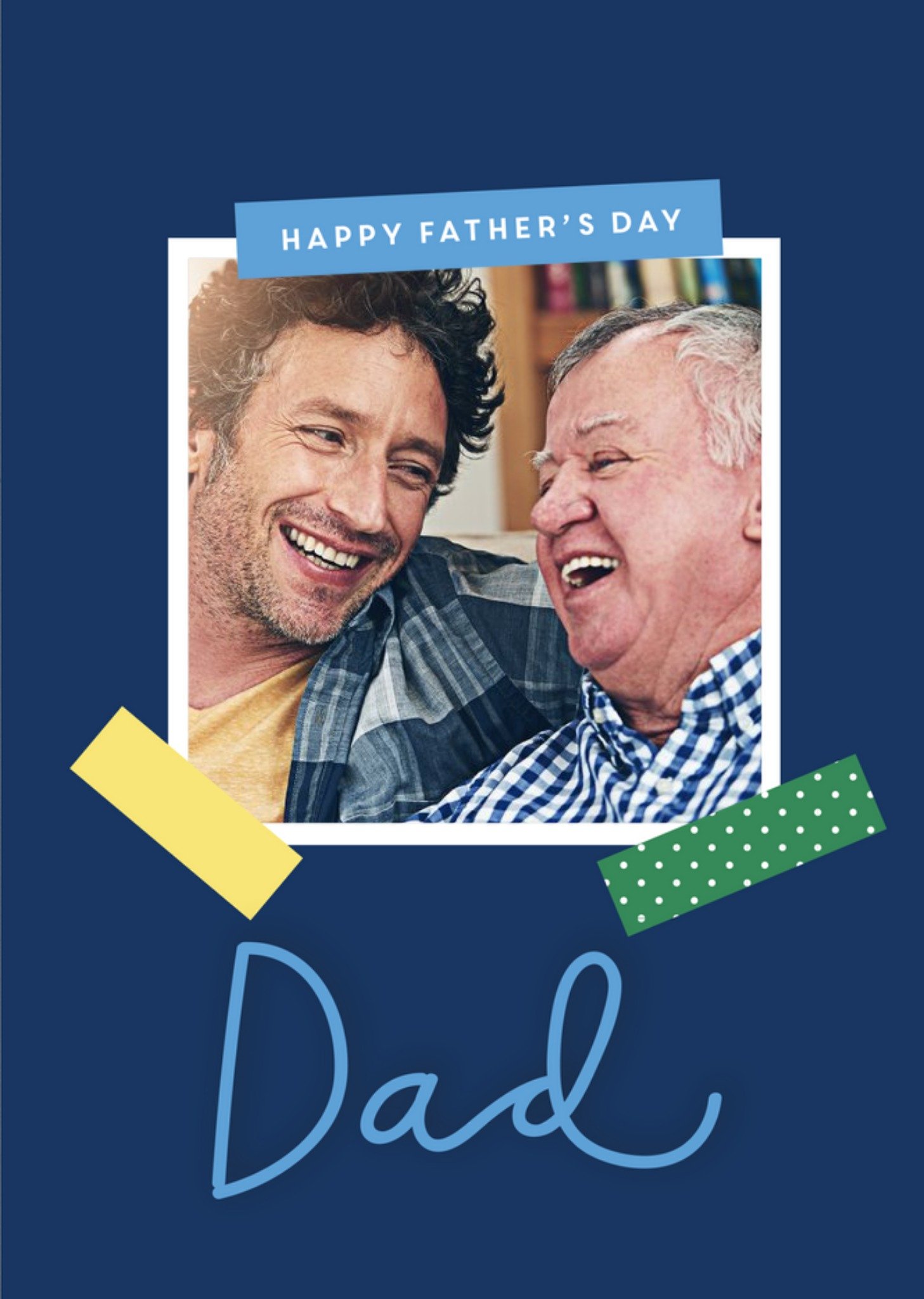 Happy Father's Day Photo Frame Photo Upload Card