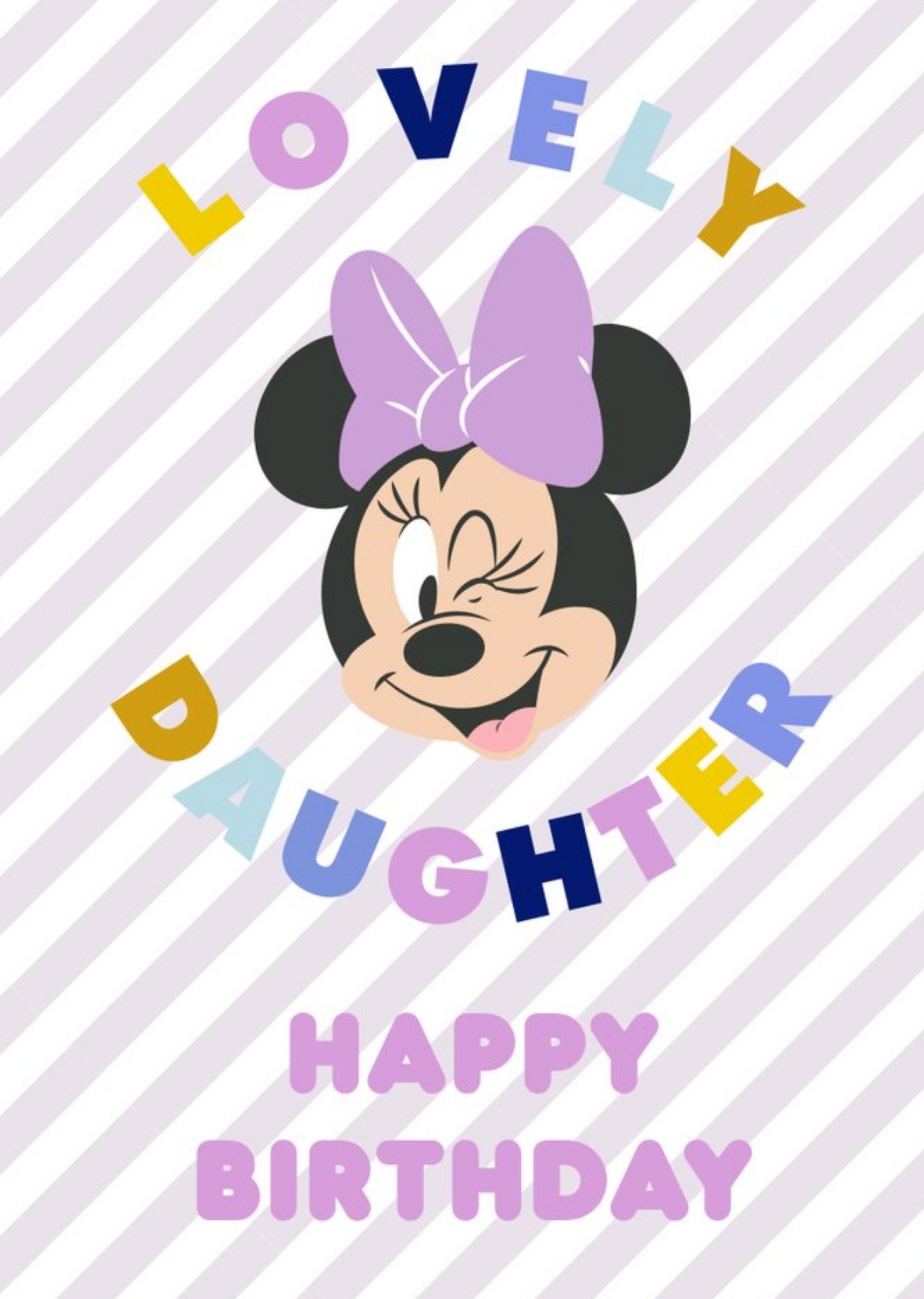 Disney Minnie Mouse Lovely Daughty Happy Birthday Card, Large