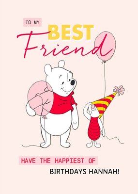 Disney Winnie The Pooh Best Friend Birthday Postcard