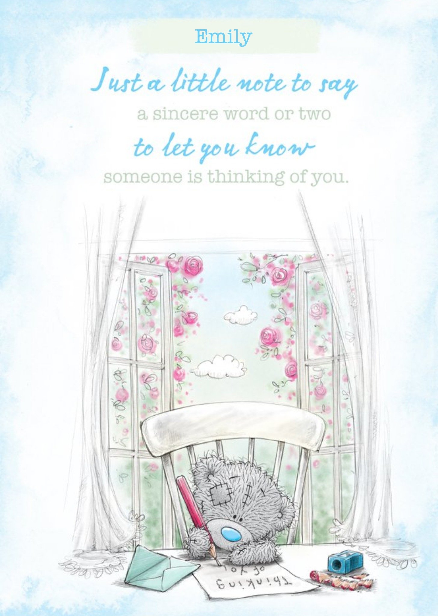 Me To You Tatty Teddy Card -Thinking Of You