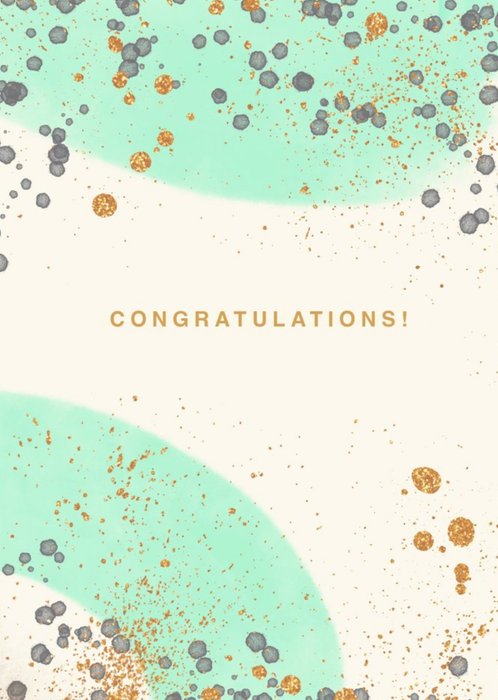 Dalia Clark Design Abstract Paint Splatter Congratulations Card