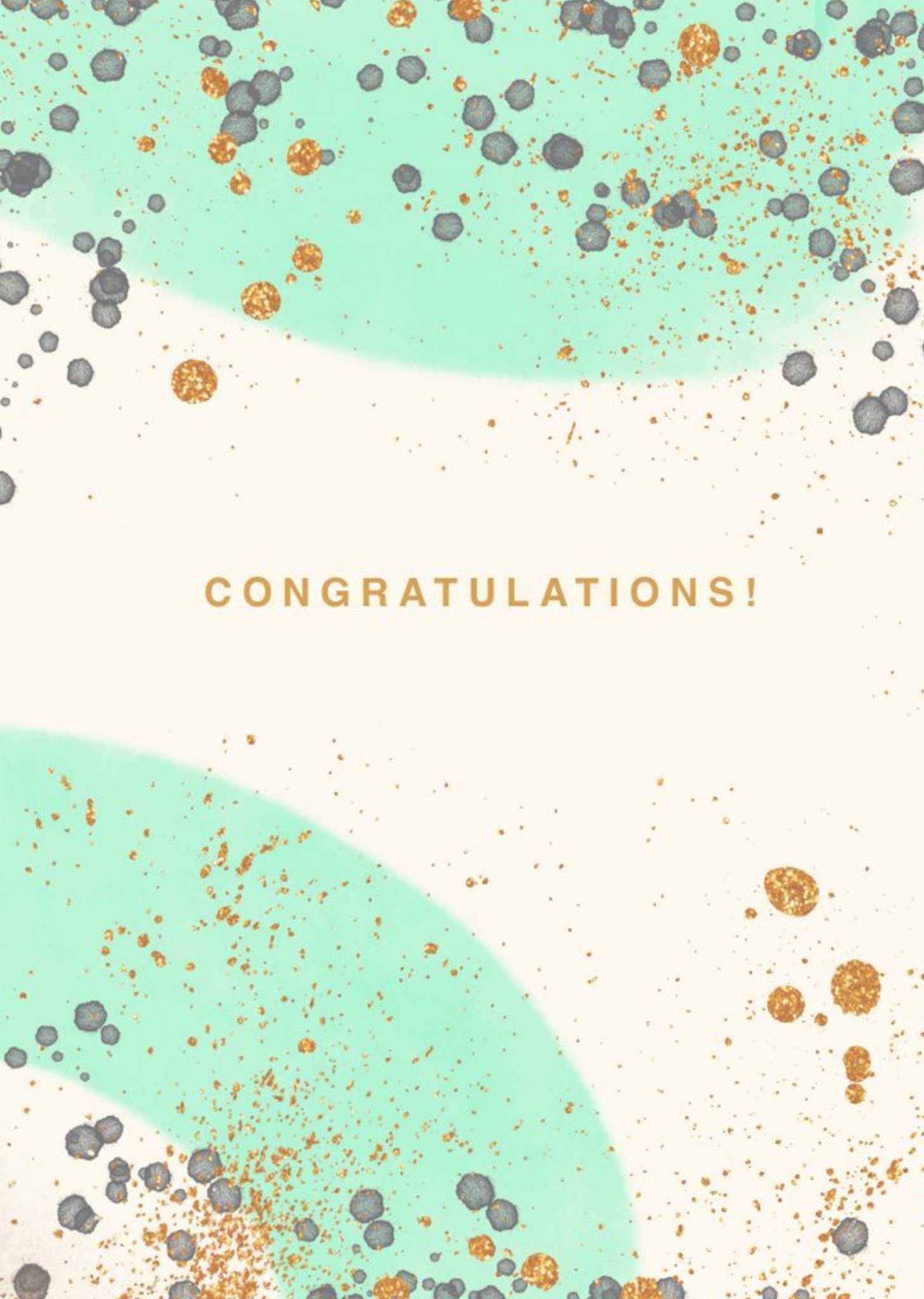 Dalia Clark Design Abstract Paint Splatter Congratulations Card Ecard