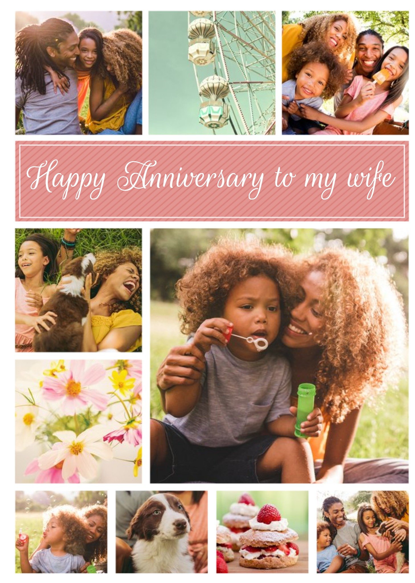 Happy Anniversary Photo Upload Card To My Wife