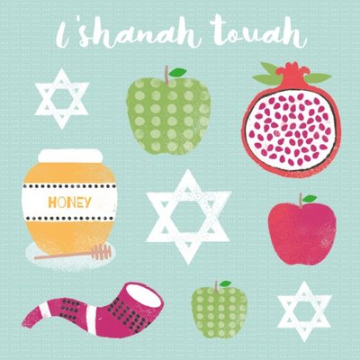 Shanah Tovah Dove And Fruit And Honey Card