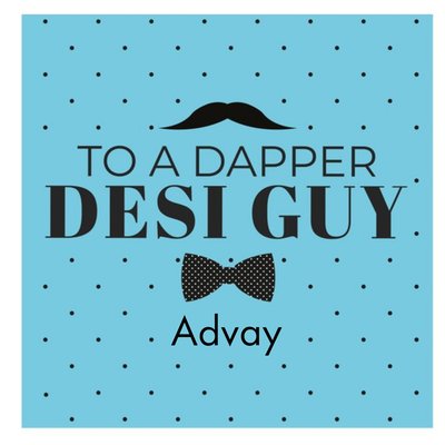 Dapper Desi Guy Valentine's Day Card