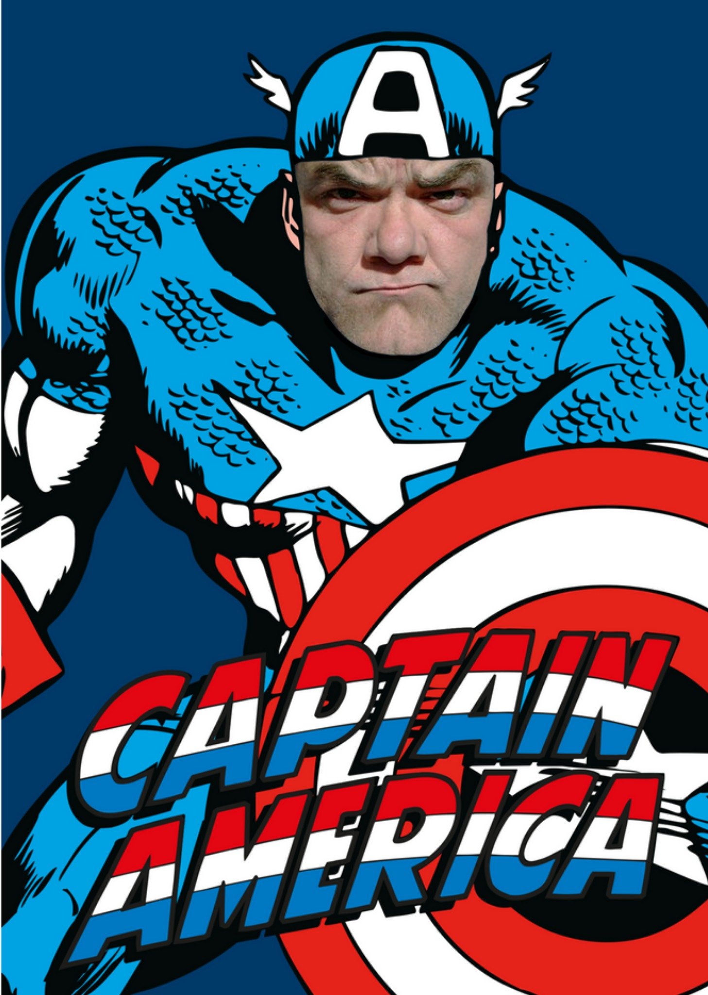 Marvel Captain America Face Upload Card Ecard