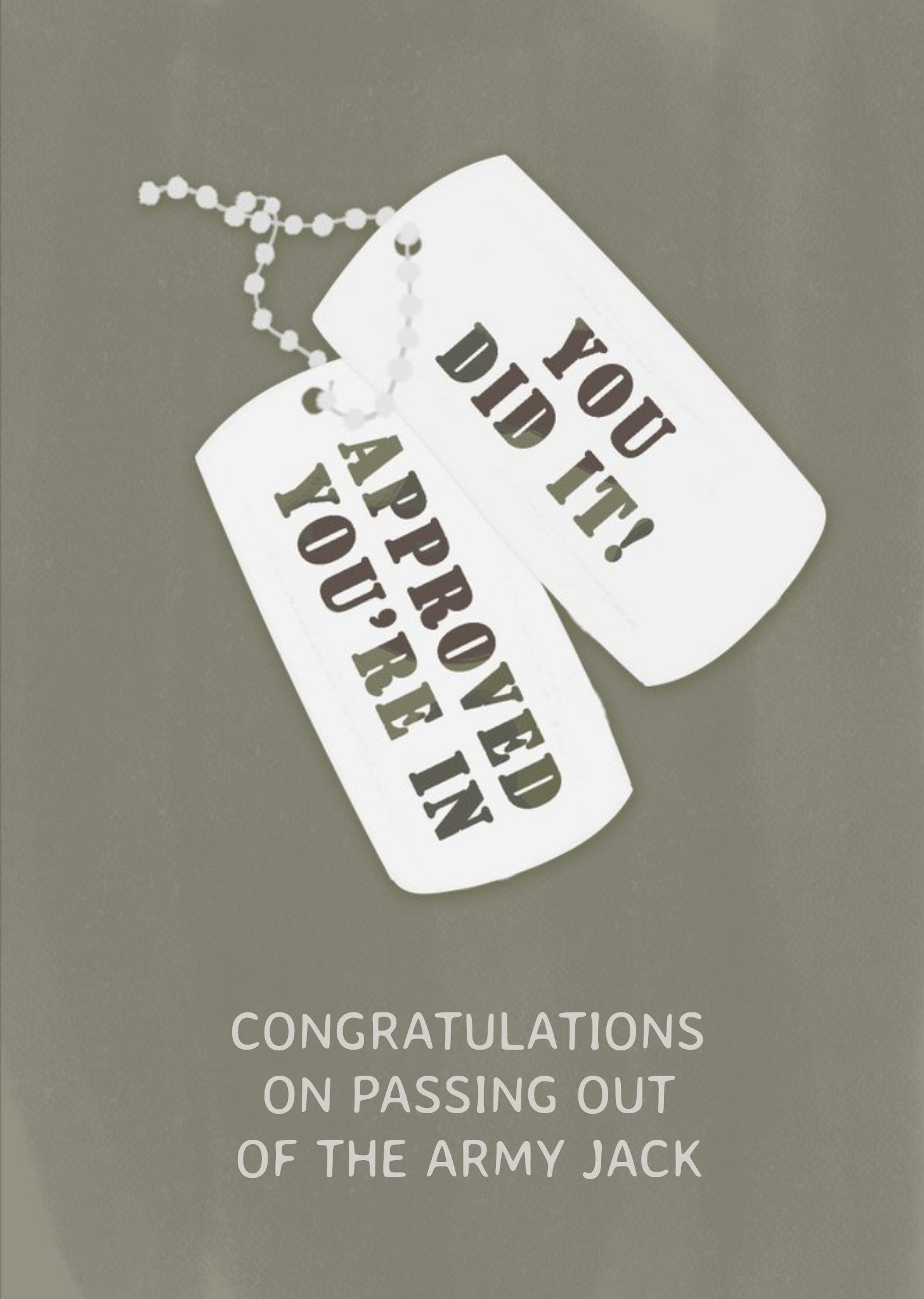 Moonpig Passing Out Of Army Congratulations Card - Camo, Large