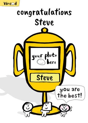 You Are The Best Trophy Personalised Congratulations Card