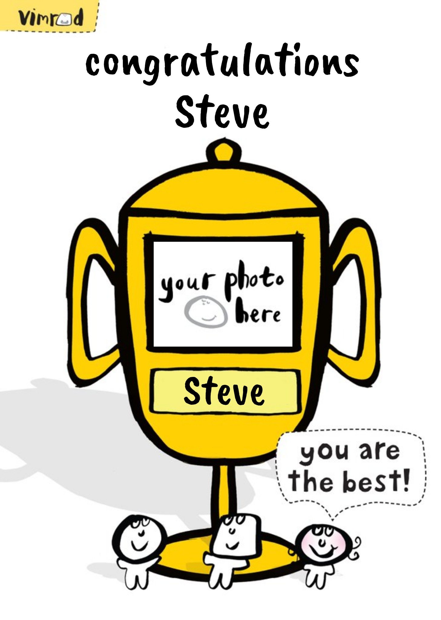 Moonpig You Are The Best Trophy Personalised Congratulations Card Ecard