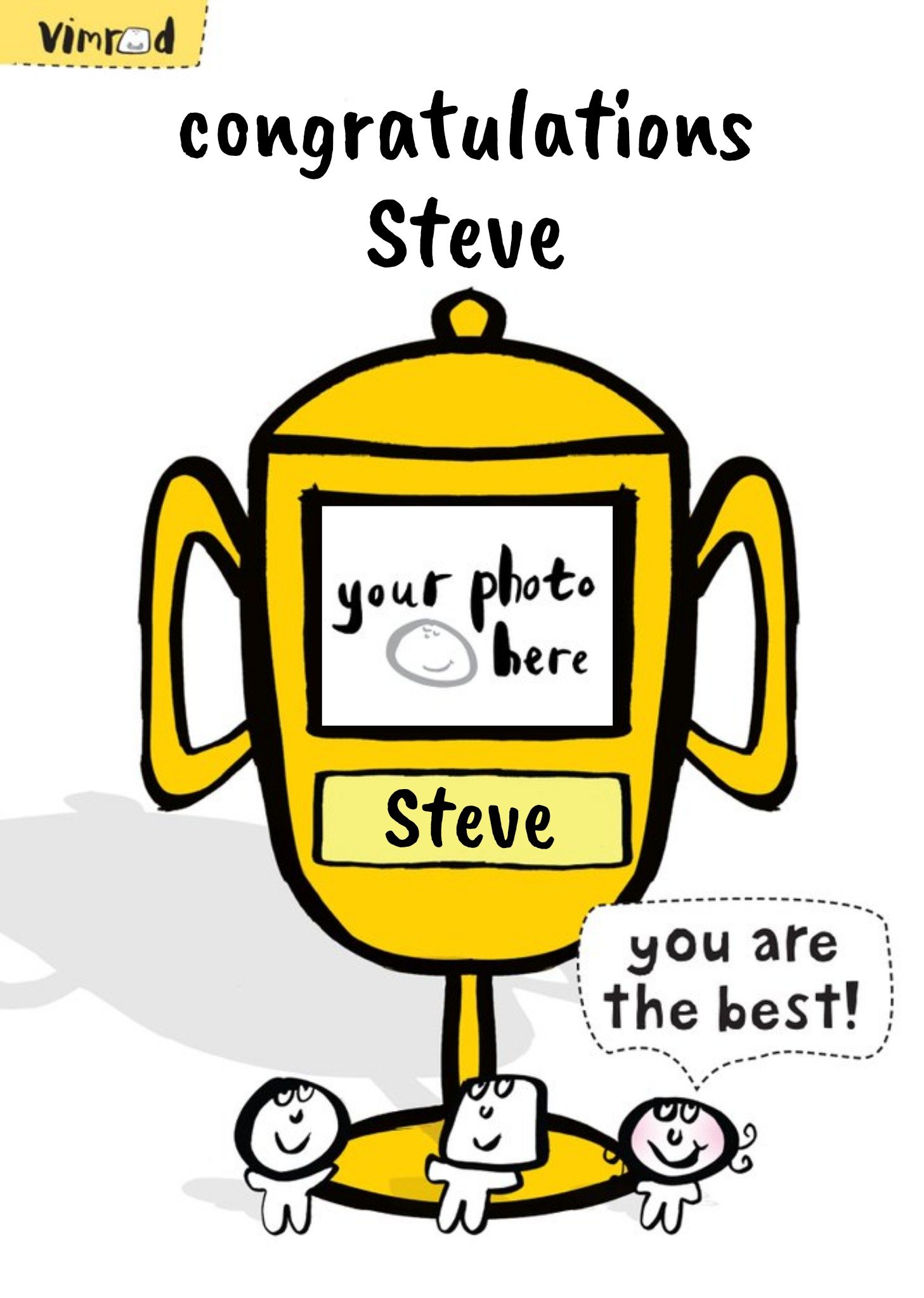 You Are The Best Trophy Personalised Congratulations Card Ecard