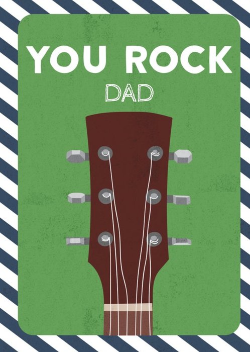 Dad birthday card - you rock guitar