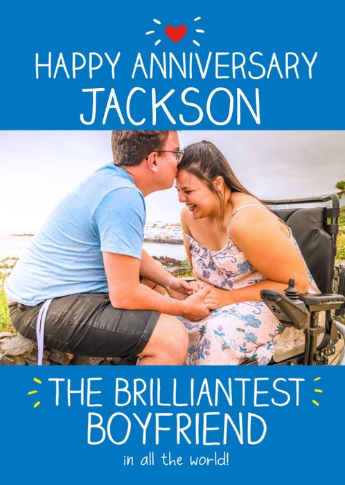 Happy Jackson Photo Upload The Brilliantest Boyfriend Anniversary Card
