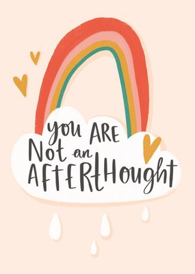 Rainbow Positive Afterthought Inspirational Thinking Of You Card