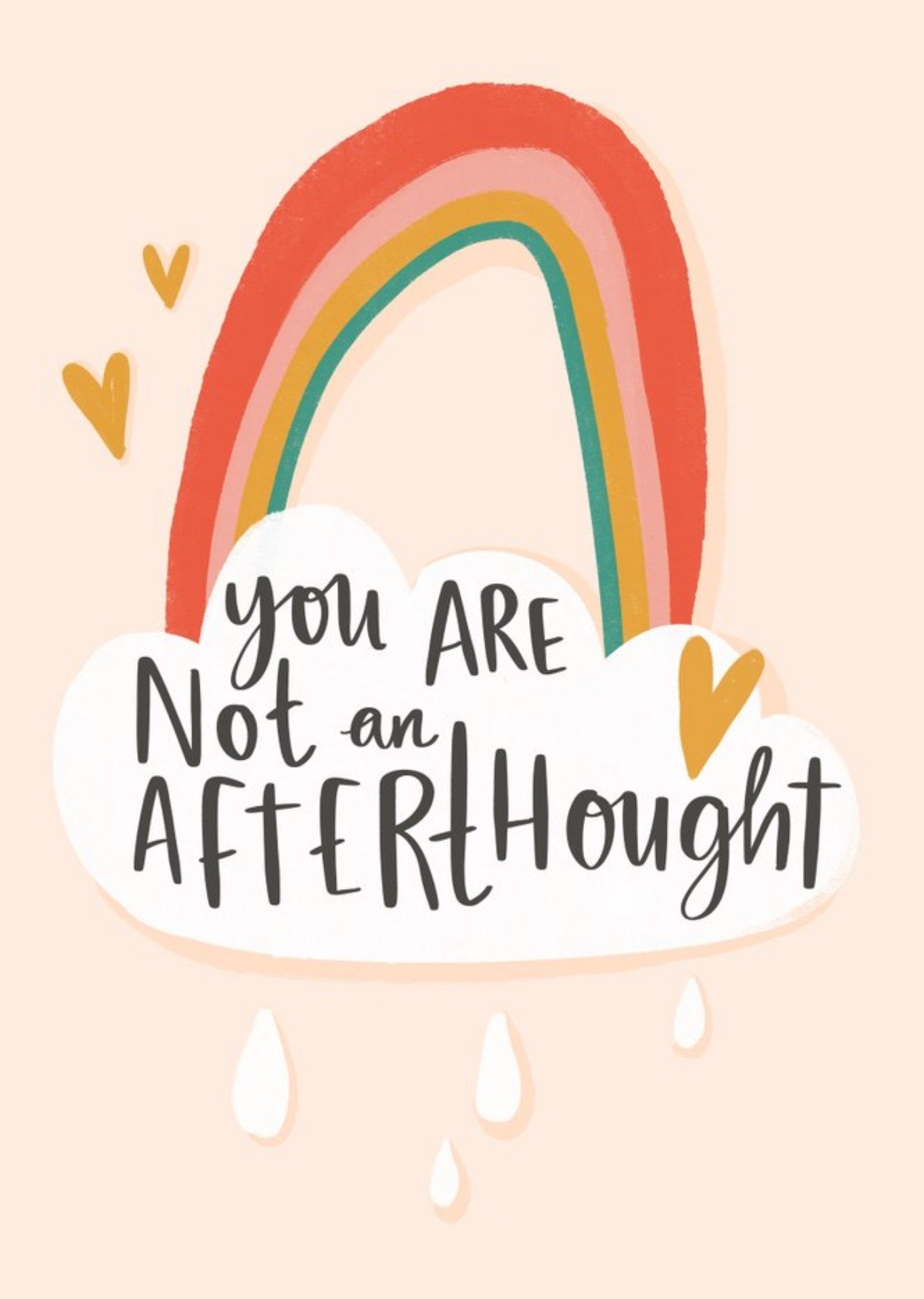 Moonpig Rainbow Positive Afterthought Inspirational Thinking Of You Card Ecard