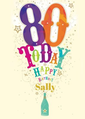 80 Today Birthday Card