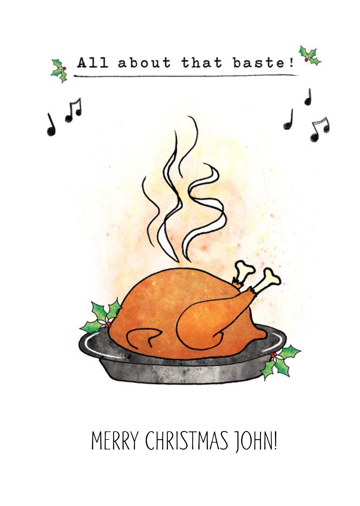 Funny Christmas Card - All About The (Turkey) Baste