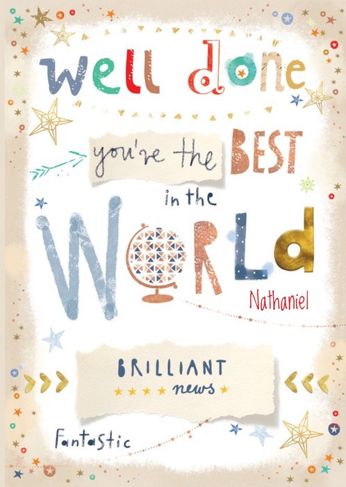 Ling design - Congratulations card - Well done, you're the best