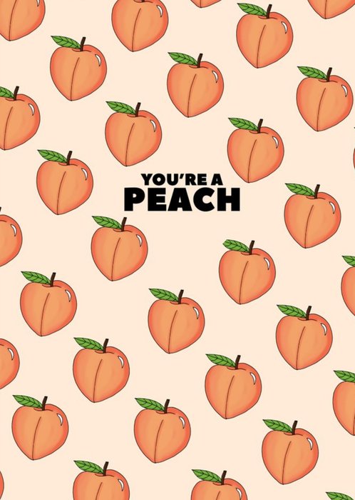 Illustration Youre A Peach Card