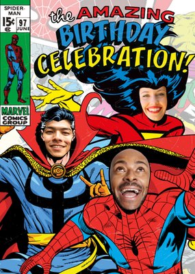 Marvel The Amazing Birthday Celebration! Face Upload Card
