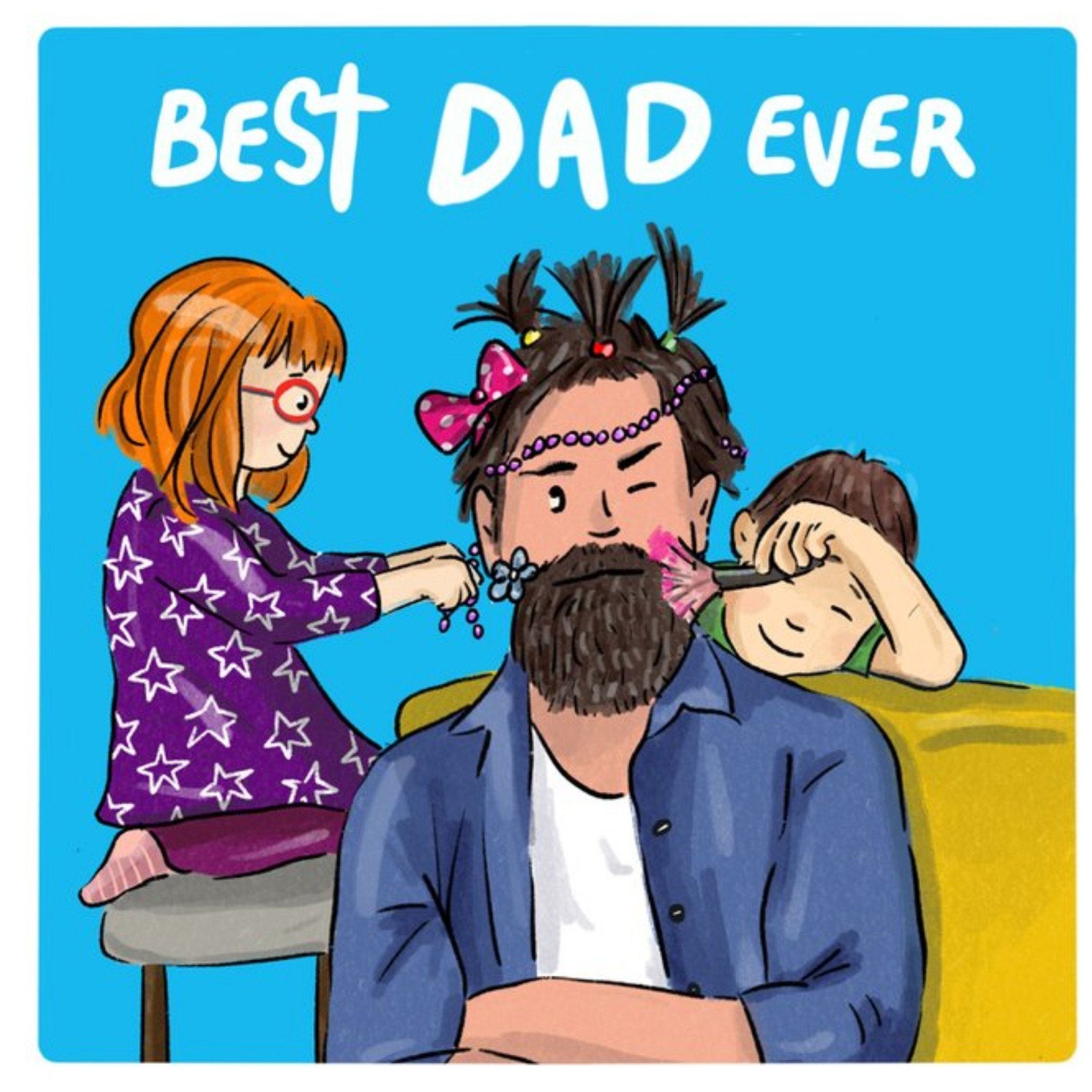 Best Dad Ever Card, Square