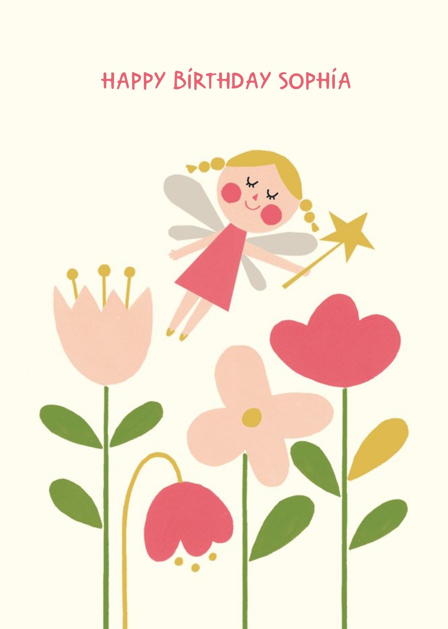 Moonpig Fairy And Flowers Birthday Card Ecard