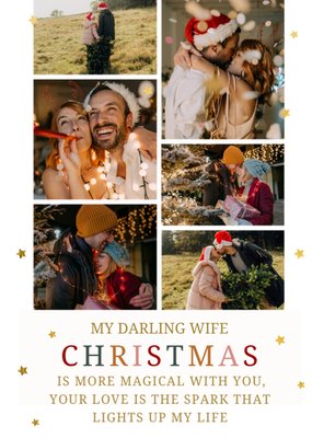 Simple And Loving My Darling Wife Christmas Greetings Card