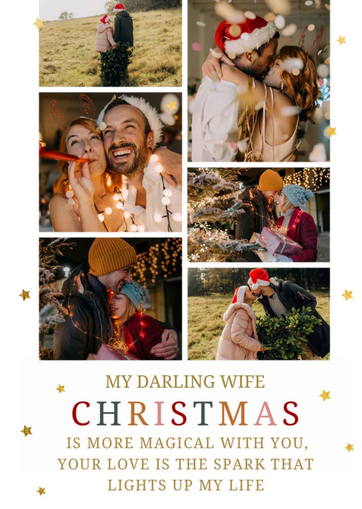 Moonpig Simple And Loving My Darling Wife Christmas Greetings Card Ecard