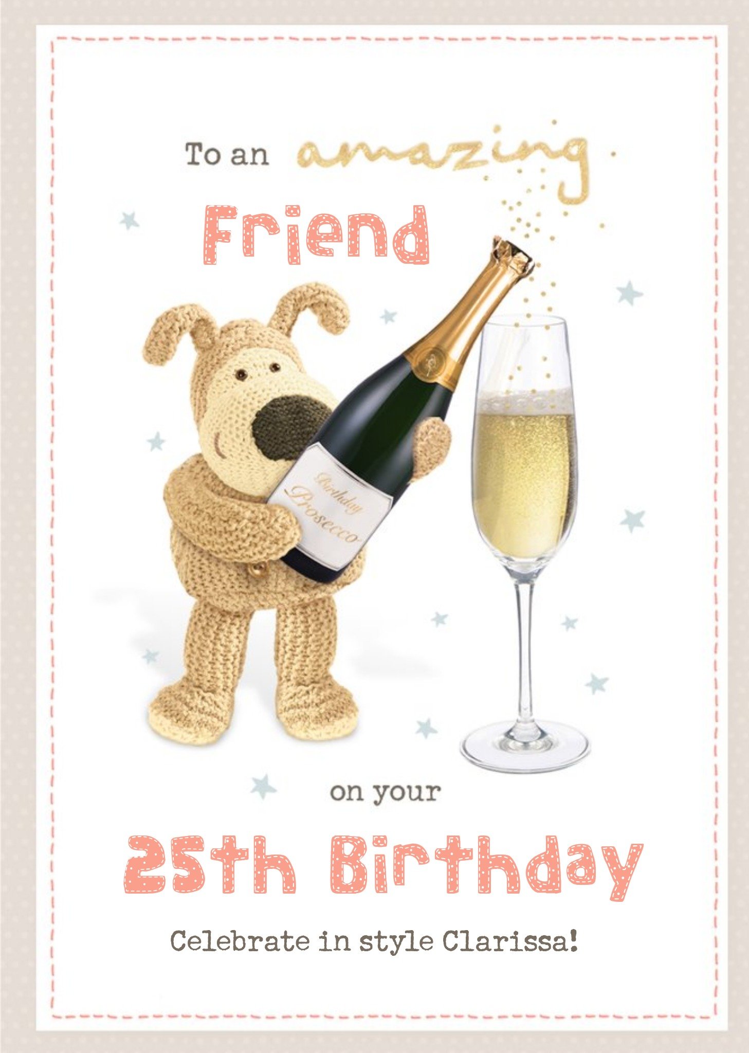 Cute Boofle To An Amazing Friend Birthday Card, Large