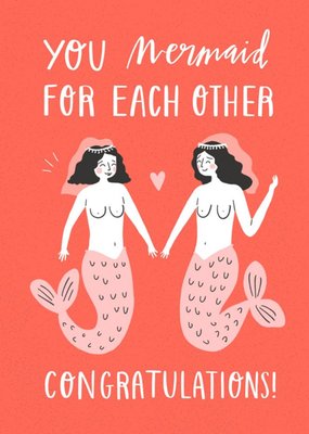 You Mermaid For Eachother Card