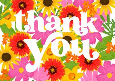 Retro Typography On A Floral Background Thank You Card | Moonpig