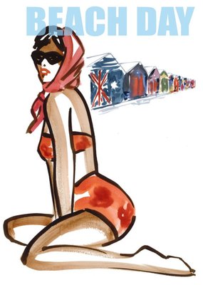 Canetti Illustrations Watercolour Beach Sexy Australia Card