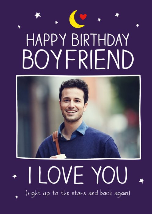 Happy Jackson Happy Birthday Boyfriend I Love You Personalised Photo upload Card