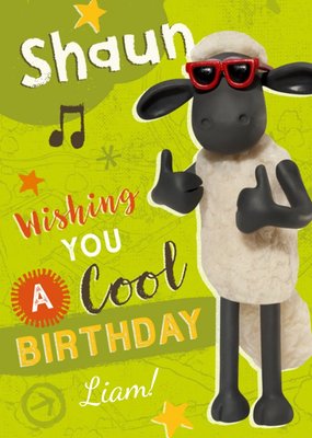 Shaun The Sheep Wishing You A Cool Birthday Card