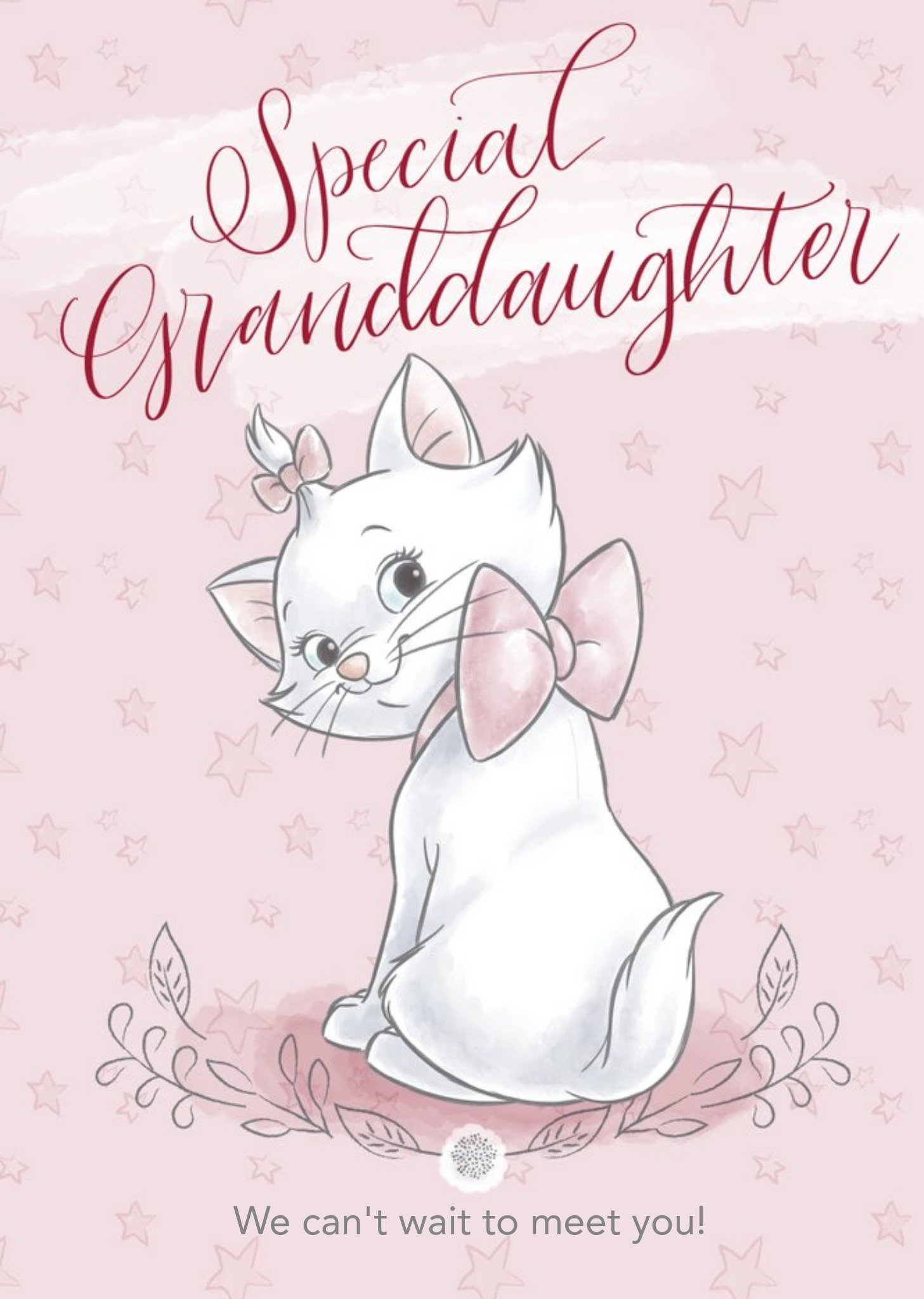 Disney Aristocats - Cute Granddaughter New Baby Card, Large