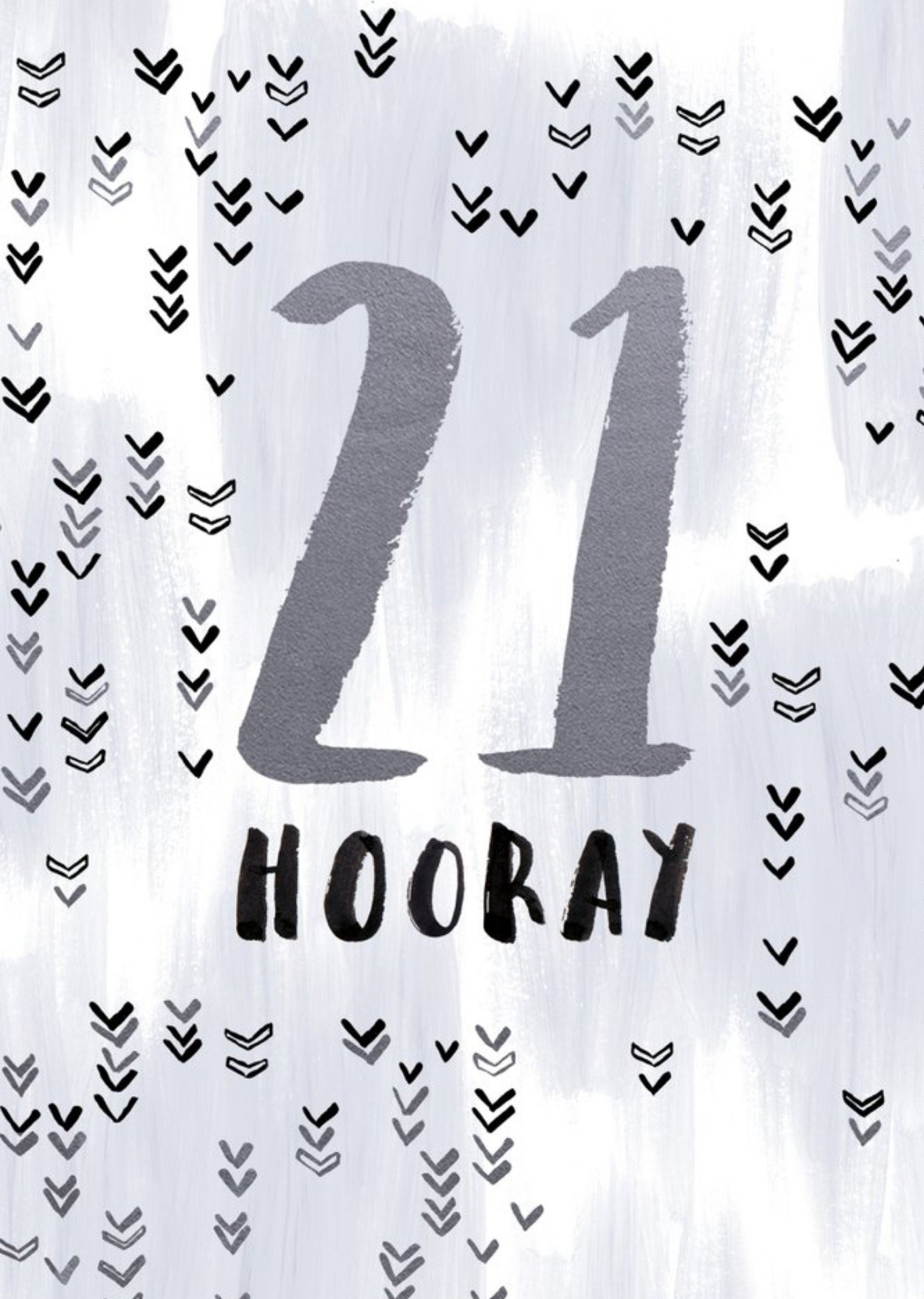 21 Hooray Monochrome Birthday Card Ecard