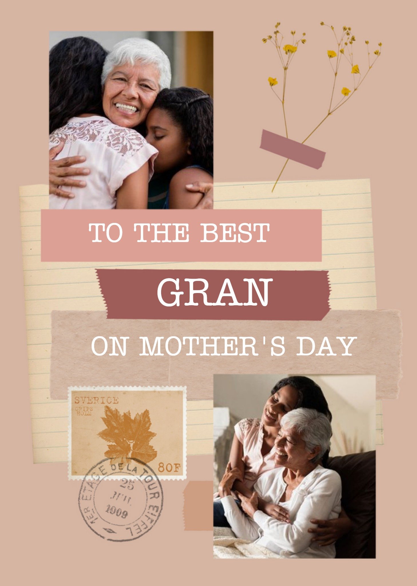 To The Best Gran Instant Photo Personalised Mother's Day Card Ecard