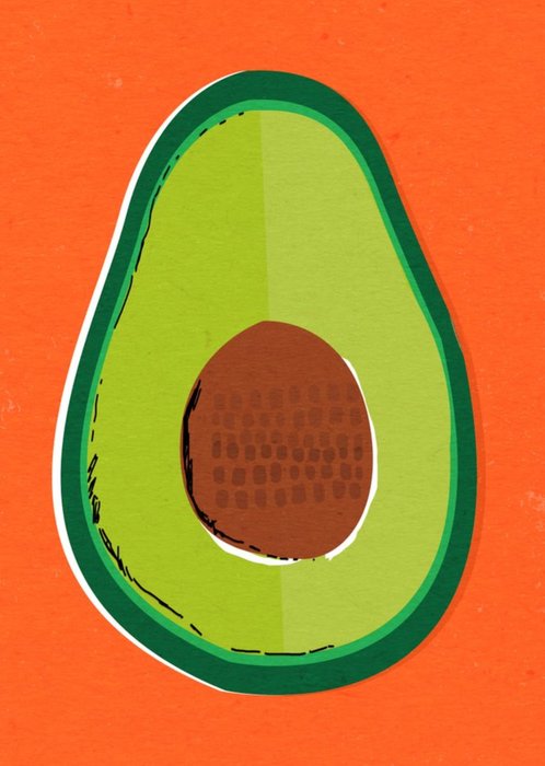 Graphic Avocado Postcard